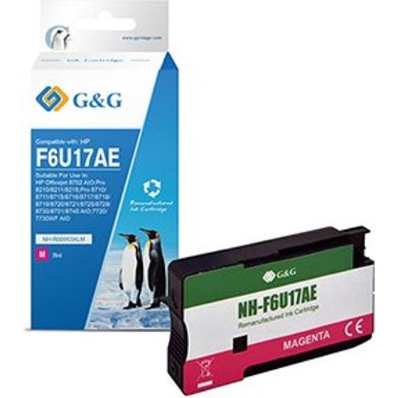 G&G compatible ink with F6U17AE, HP 953XL, magenta, 1600p, magenta - (NH-R00953XLM)