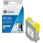 G&G compatible ink with PFI107Y, 6708B001, yellow, 130ml - (NC-00107Y)