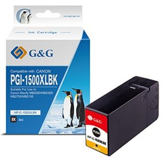 G&G compatible ink with PGI 1500XL, black - (NP-C-1500XLBK/C)