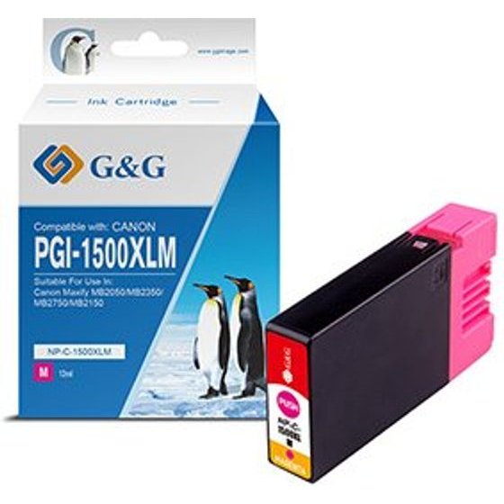 G&G compatible ink with PGI 1500XL, magenta - (NP-C-1500XLM/C)