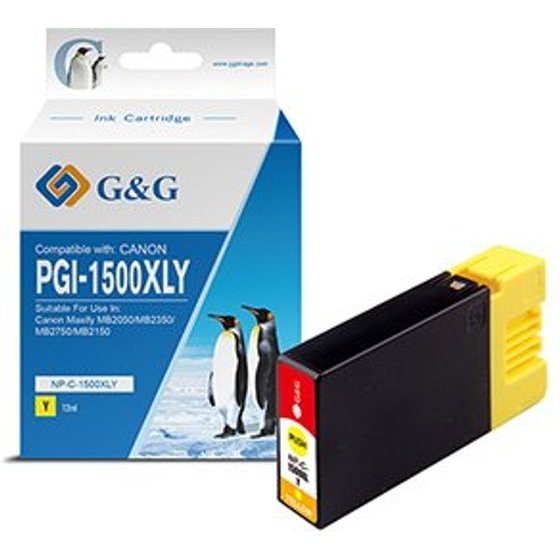 G&G compatible ink with PGI 1500XL, yellow - (NP-C-1500XLY/C)