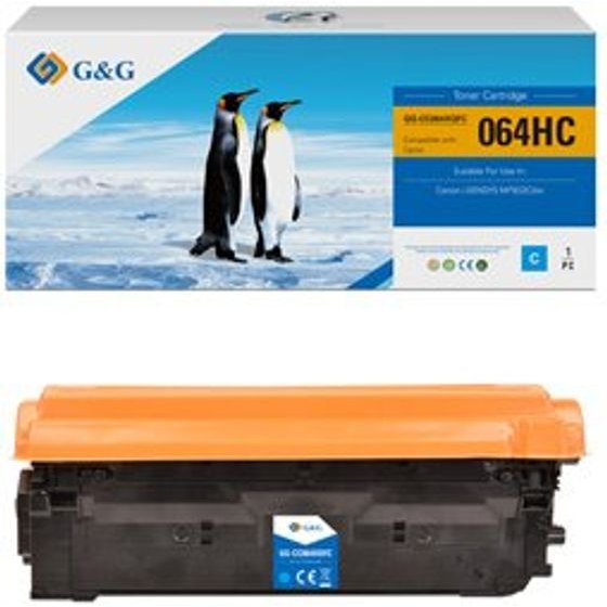 G&G compatible toner with Canon 064 H C, cyan, 10500p, high capacity - (NT-CC064XQFC-RC)