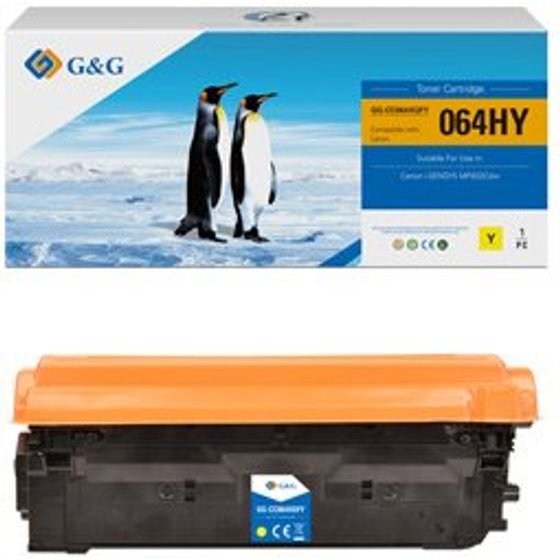 G&G compatible toner with Canon 064 H Y, yellow, 10500p, high capacity - (NT-CC064XQFY-RC)