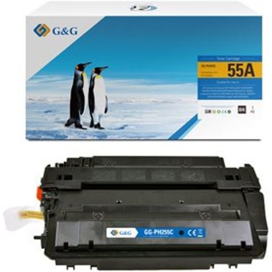 G&G compatible toner with HP CE255A, HP 55A, black, 6000p - (NT-PH255C)