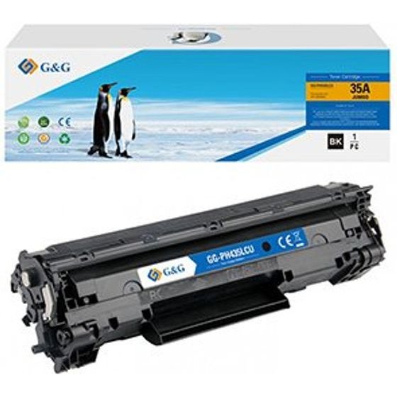 G&G compatible toner with HP CE285A, CB435A, CB436A, CE278A, Canon CRG128, 7, black, 3000p - (NT-PH435LCU)