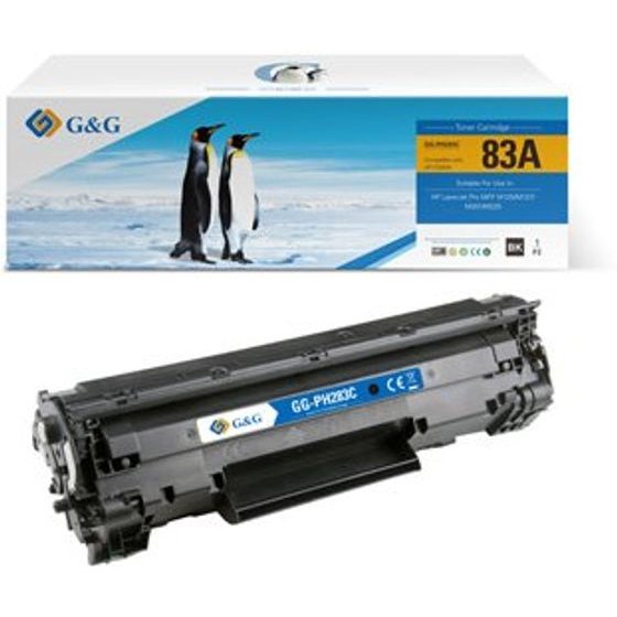 G&G compatible toner with HP CF283A, HP 83A, black, 1500p - (NT-PH283C)
