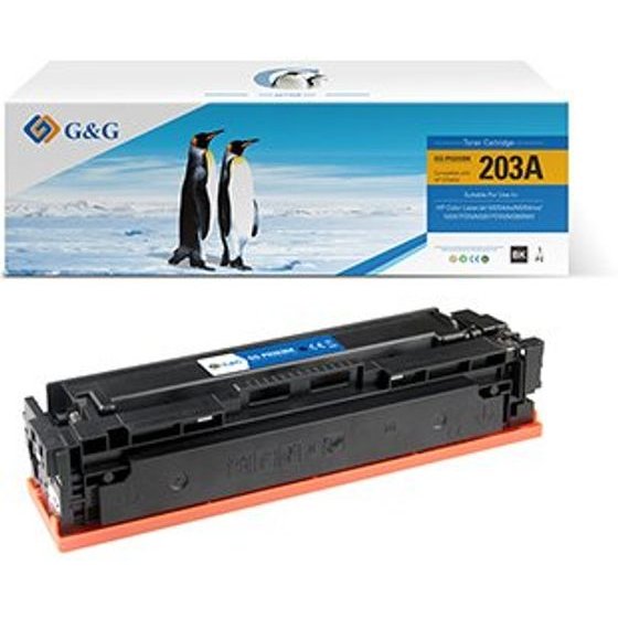 G&G compatible toner with HP CF540A, HP 203A, black, 1400p - (NT-PH203BK)