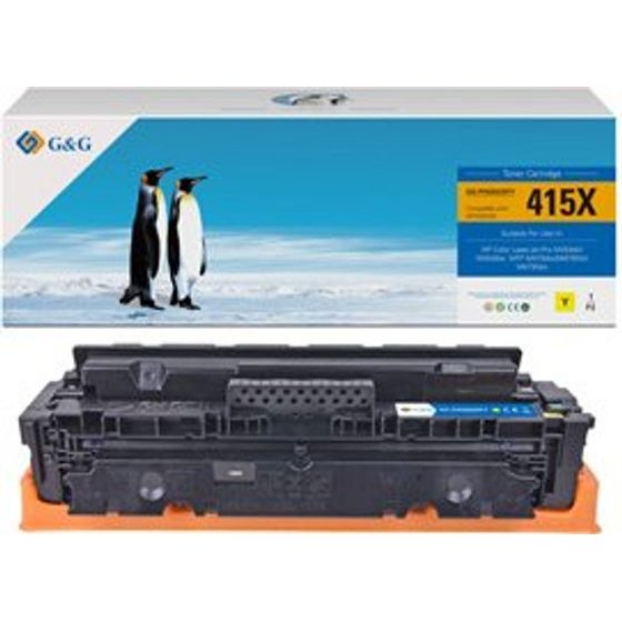 G&G compatible toner with HP W2032X, HP 415X, yellow, 6000p, high capacity - (NT-PH2032XFY)