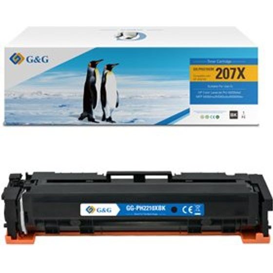 G&G compatible toner with HP W2210X, HP 207X, black, 3150p, high capacity - (NT-PH2210XBK)