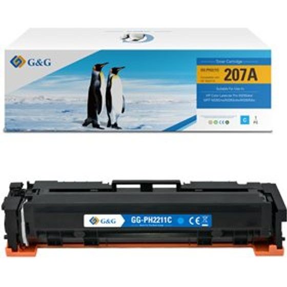 G&G compatible toner with HP W2211A, HP 207A, cyan, 1250p - (NT-PH2211C)
