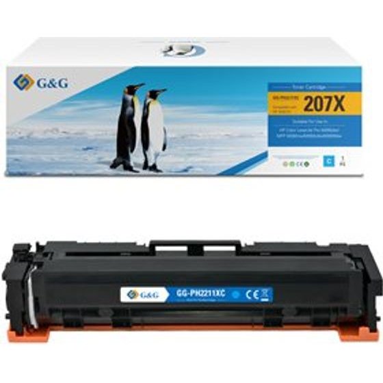 G&G compatible toner with HP W2211X, HP 207X, cyan, 2450p - (NT-PH2211XC)