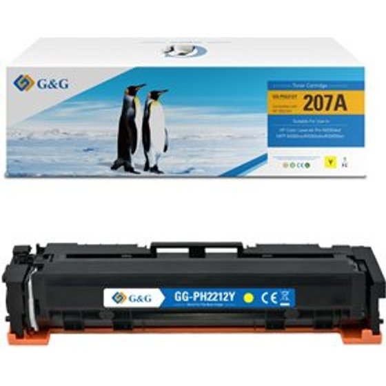G&G compatible toner with HP W2212A, HP 207A, yellow, 1250p - (NT-PH2212Y)