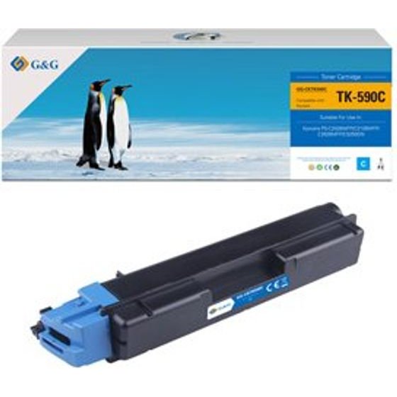 G&G compatible toner with Kyocera TK590C, cyan, 5000p - (NT-CKTK590C)
