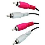 Logo Audio cable 2x CINCH M - 2x CINCH M, 1.5m, black, - (24601)