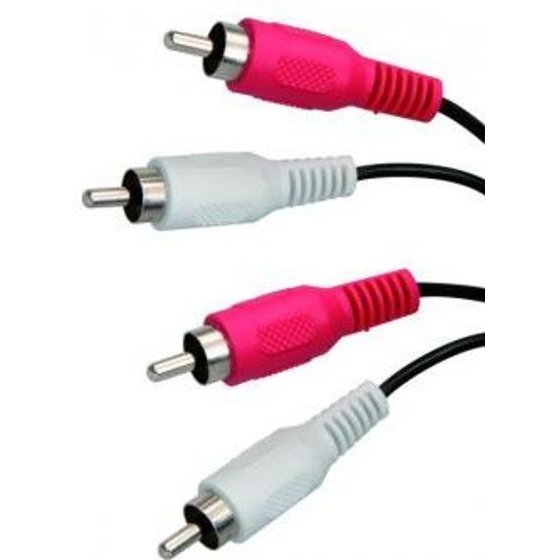 Logo Audio cable 2x CINCH M - 2x CINCH M, 1.5m, black, - (24601)
