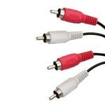 Logo Audio cable 2x CINCH M - 2x CINCH M, 1.5m, black, blister pack, EOL - (29247)