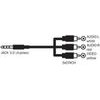 Logo Audio/Video cable Jack (3.5mm) M - 3x CINCH M, 1.5m, 4-pole jack 90&deg;, black, blister pack, EOL - (32916)