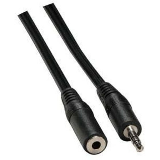 Logo Extension audio cable Jack (3.5mm) M - Jack (3.5mm) F, 3m, black, - (14833)
