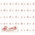 Logo Keyboard labels for keyboards, red, Polish, price per pc - (243)