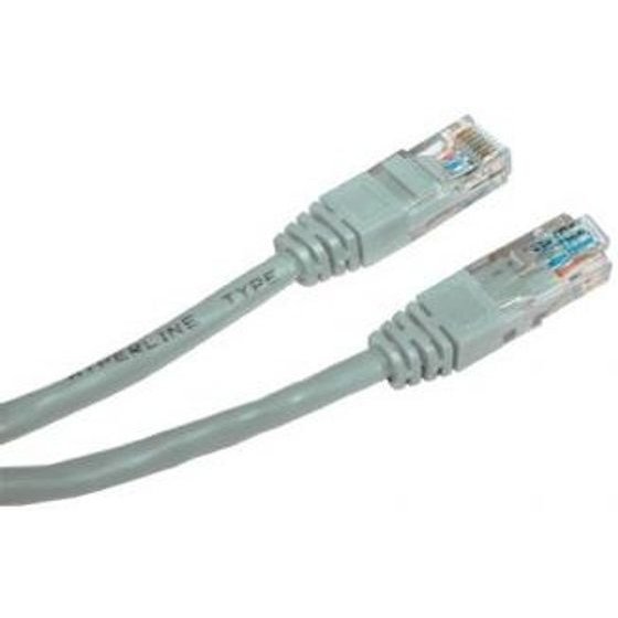 Logo Network LAN cable UTP patchcord, Cat.5e, RJ45 M - RJ45 M, 15 m, unshielded, grey, blister pack, EOL - (24132)