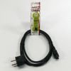 Logo Power cable 230V charging for notebook, CEE7 (plug) - C5, 2m, VDE approved, black, , ending in a shape of shamrock (MickeyMous - (6589)