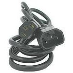 Logo Power cable 230V extension, C13 - C14, 3m, VDE approved, black, , blister pack, EOL - (24127)