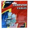 Logo Power cable 230V extension, C13 - C14, 3m, VDE approved, black, , blister pack, EOL - (24127)