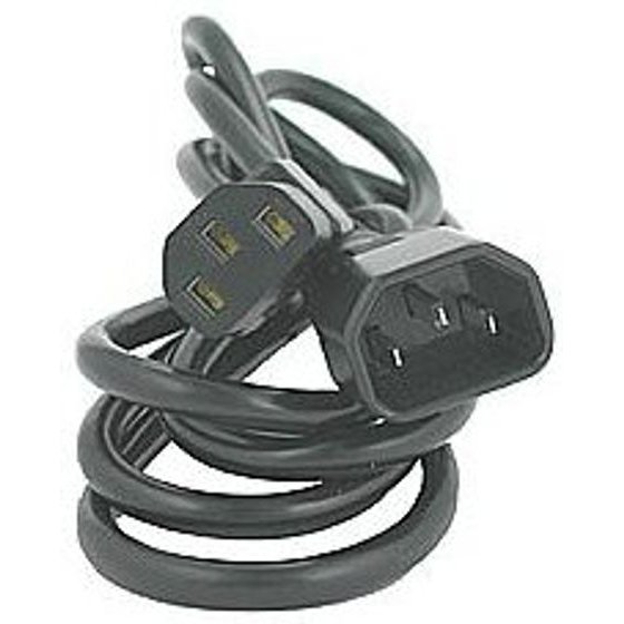 Logo Power cable 230V extension, C13 - C14, 3m, VDE approved, black, , blister pack, EOL - (24127)