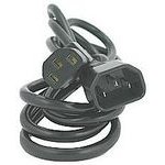 Logo Power cable 230V extension, C13 - C14, 5m, VDE approved, black, , EOL - (65954)