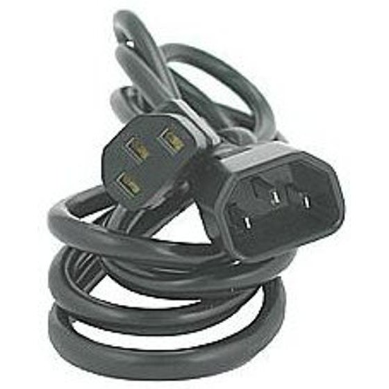 Logo Power cable 230V extension, C13 - C14, 5m, VDE approved, black, , EOL - (65954)