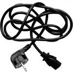 Logo Power cable 230V feed, CEE7 (plug) - C13, 2m, VDE approved, black, - (65923)