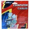 Logo Power cable 230V feed, CEE7 (plug) - C13, 3m, VDE approved, black, , blister pack, EOL - (24128)