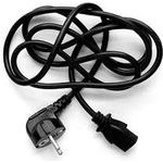 Logo Power cable 230V feed, CEE7 (plug) - C13, 3m, VDE approved, black, - (65933)