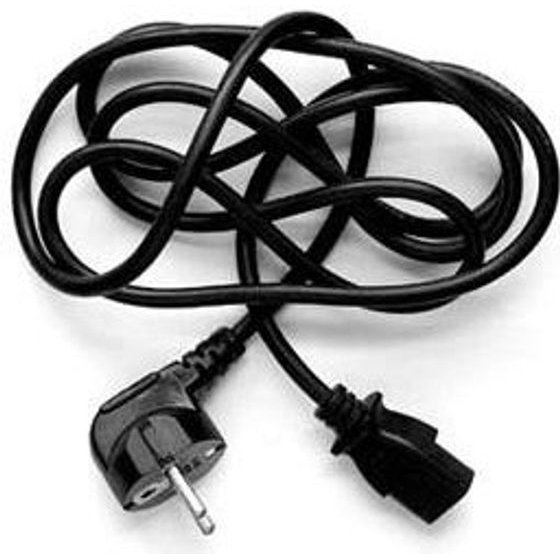 Logo Power cable 230V feed, CEE7 (plug) - C13, 5m, VDE approved, black, - (2547)