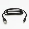 Logo USB cable (2.0), USB A male - Apple Lightning M, 1m, MFi certification, 5V / 2.4A, black, box, nylon braided, aluminium conne - (KUATCML10BBL)