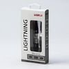 Logo USB cable (2.0), USB A male - Apple Lightning M, 1m, MFi certification, 5V / 2.4A, black, box, nylon braided, aluminium conne - (KUATCML10BBL)