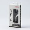 Logo USB cable (2.0), USB A male - Apple Lightning M, 1m, MFi certification, 5V / 2.4A, silver, box, nylon braided, aluminium conn - (KUATCML10ABL)