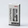 Logo USB cable (2.0), USB A male - Apple Lightning M, 1m, MFi certification, 5V / 2.4A, white, box, nylon braided, aluminium conne - (KUATCML10TBL)