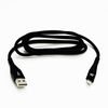 Logo USB cable (2.0), USB A male - Apple Lightning M, 2m, MFi certification, 5V / 2.4A, black, box, nylon braided, aluminium conne - (KUATCML20BBL)