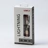 Logo USB cable (2.0), USB A male - Apple Lightning M, 2m, MFi certification, 5V / 2.4A, gold, box, nylon braided, aluminium connec - (KUATCML20ZBL)
