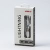 Logo USB cable (2.0), USB A male - Apple Lightning M, 2m, MFi certification, 5V / 2.4A, white, box, nylon braided, aluminium conne - (KUATCML20TBL)