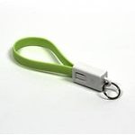 Logo USB cable (2.0), USB A male - microUSB M, 0.2m, light green, blister pack, key case, EOL - (KUAMXJS02YQL)