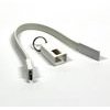Logo USB cable (2.0), USB A male - microUSB M, 0.2m, white, blister pack, key case, EOL - (KUAMXJS02TQL)