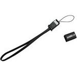 Logo USB cable (2.0), USB A male - microUSB M, 0.3m, black, blister pack, camera/MP3 player strap, EOL - (81925)