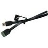Logo USB cable (2.0), USB A male - microUSB M, 0.3m, black, blister pack, camera/MP3 player strap, EOL - (81925)