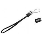 Logo USB cable (2.0), USB A male - microUSB M, 0.3m, black, camera/MP3 player strap, EOL - (33628)