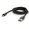 Logo USB cable (2.0), USB A male - microUSB M, 1m, 480 Mb/s, 5V/2A, black, box, nylon braided, aluminium connector cover, EOL - (KUARCTL10BBL)