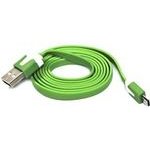 Logo USB cable (2.0), USB A male - microUSB M, 1m, slim, green, blister pack, EOL - (KUAKXJS10GQL)