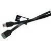 Logo USB cable (2.0), USB A male - miniUSB M, 0.3m, black, loop for cam, EOL - (24904)