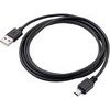 Logo USB cable (2.0), USB A male - miniUSB M, 1.8m, black, blister pack, EOL - (17065)